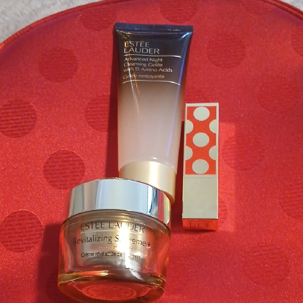 Estee Lauder Skincare and Lipstick Set